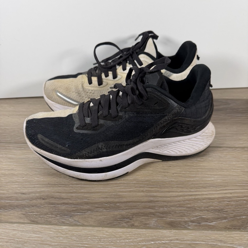 Saucony Shoes Mens Size 6.5 Two Tone‎ Black White Endorphin Shift 2 Road Shoes